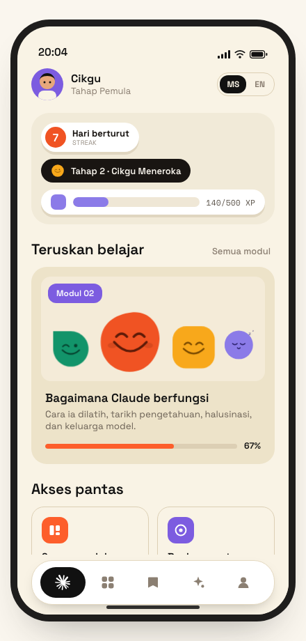 Halaman utama aplikasi
